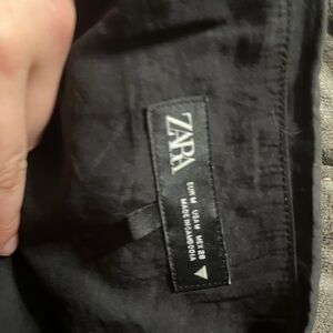Zara Black Labeled skort with Contrasting White Logo